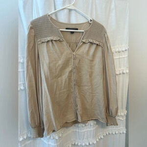 Marc New York Long sleeve blouse tan size M